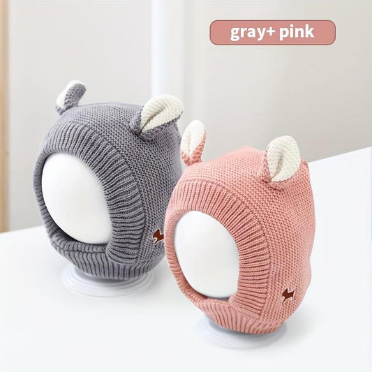 2Pcs Dog Winter Warm Knit Hat, Suitable for Large Medium Small Breeds, Noise-Blocking Pet Cap with Ears, Dog Winter Hat, Pet Headwear Decoration, Dog Owners, Durable Pet Wear, Soft Knitted Material, Stylish Pet Accessory, Cold Weather Protection