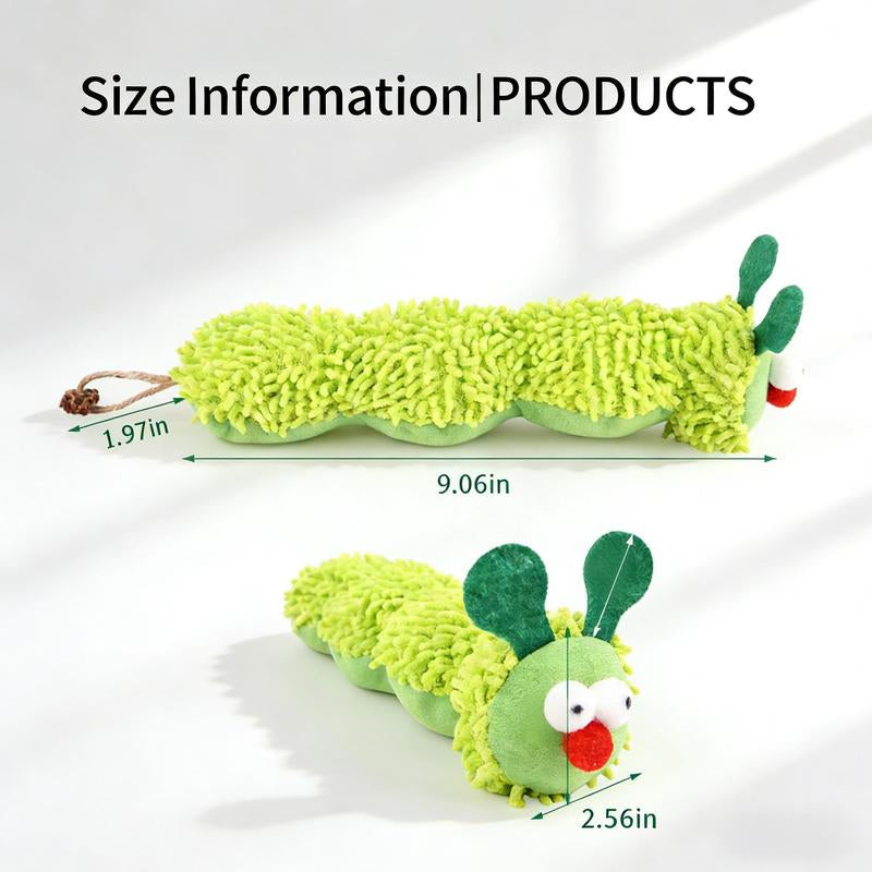 New Store Perks ！Catnip Caterpillar Plush Pillow 1Pc, Wormwood Fruit Infused Boredom Relief Toy for Indoor Cats, Self-Entertainment Interactive Kitty Toy,Cat Stuff