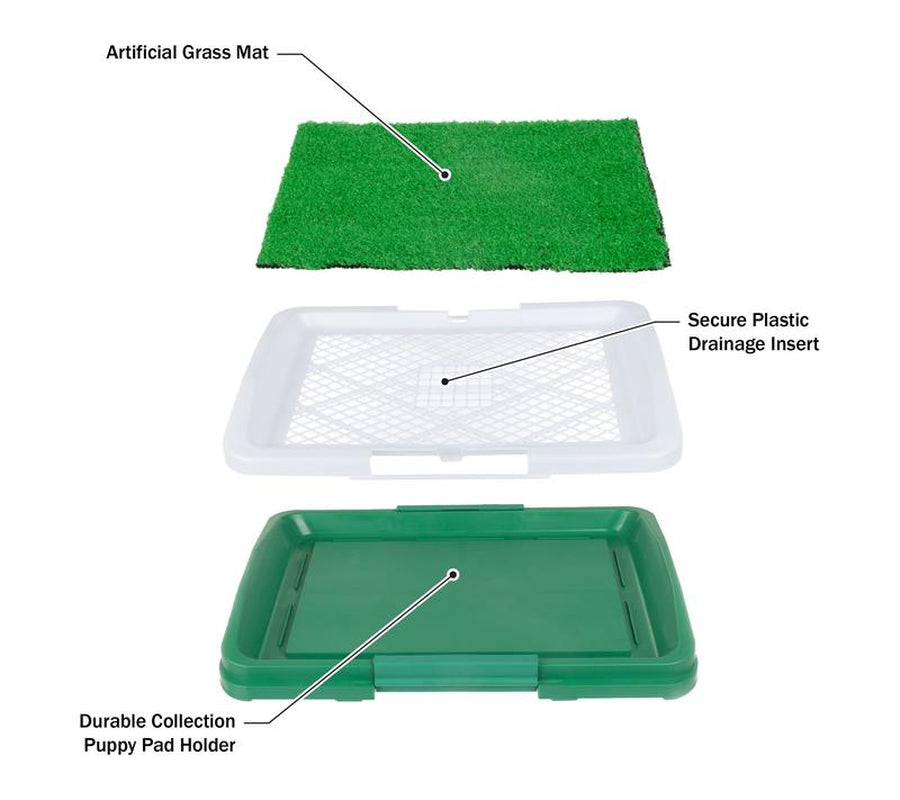 Petmaker Artificial Grass Pee Pad Set Reusable Puppy Essential