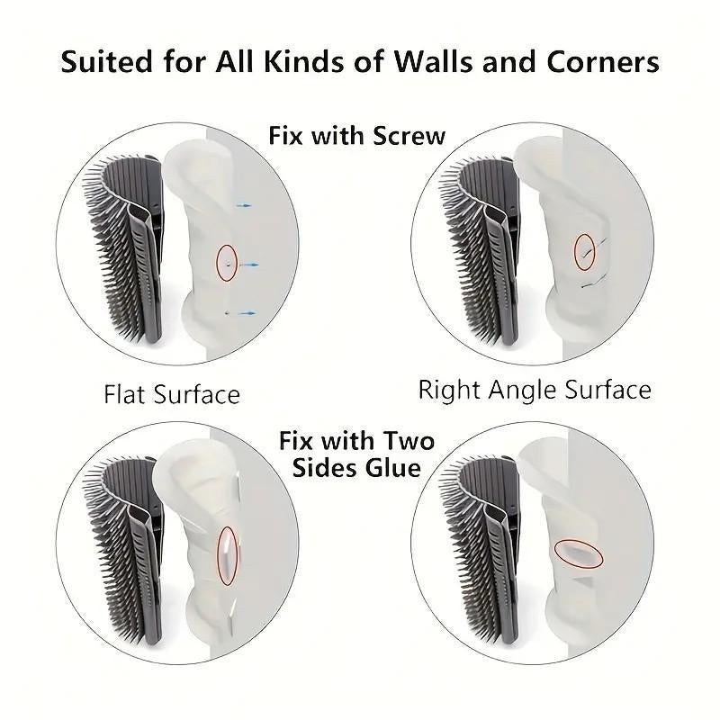 Automatic Cleaning Massage Comb, 1 Count Cat Corner Brush, Pet Hair Removal Brush, Interactive Entertainment Tool for Cats and Dogs, Shedding Brush